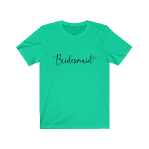 Tee Bridesmaid Heart white lettering - elrileygifts