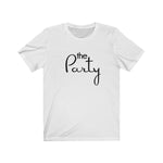 The Party White Print Short Sleeve Tee - elrileygifts