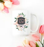 Monogram Bridesmaid Gift Coffee Mug, Maid of Honor Coffee Cup, Bridal Party Tea Cups, Personalized Bridesmaid Gift - elrileygifts