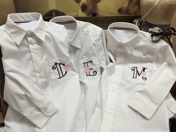 Monogram Flower Girl Shirt Monogram Flower Girl Shirt