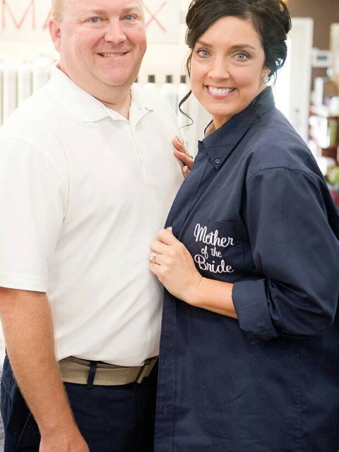 Mother of the Bride Shirt, Mother of the Groom Gift, Monogram Shirt, Bridal Party Shirt, Button Down Shirt, Bridesmaid Gift, Getting Ready - elrileygifts
